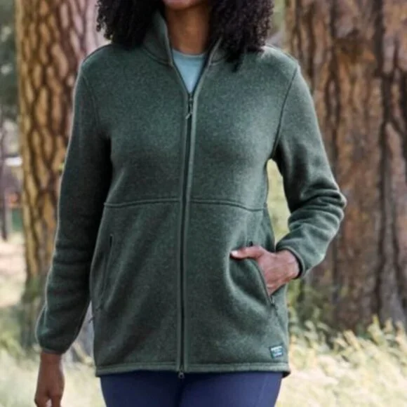 L.L. Bean Women's Bean's Sweater Fleece Full-Zip Coat - Picture 6 of 6